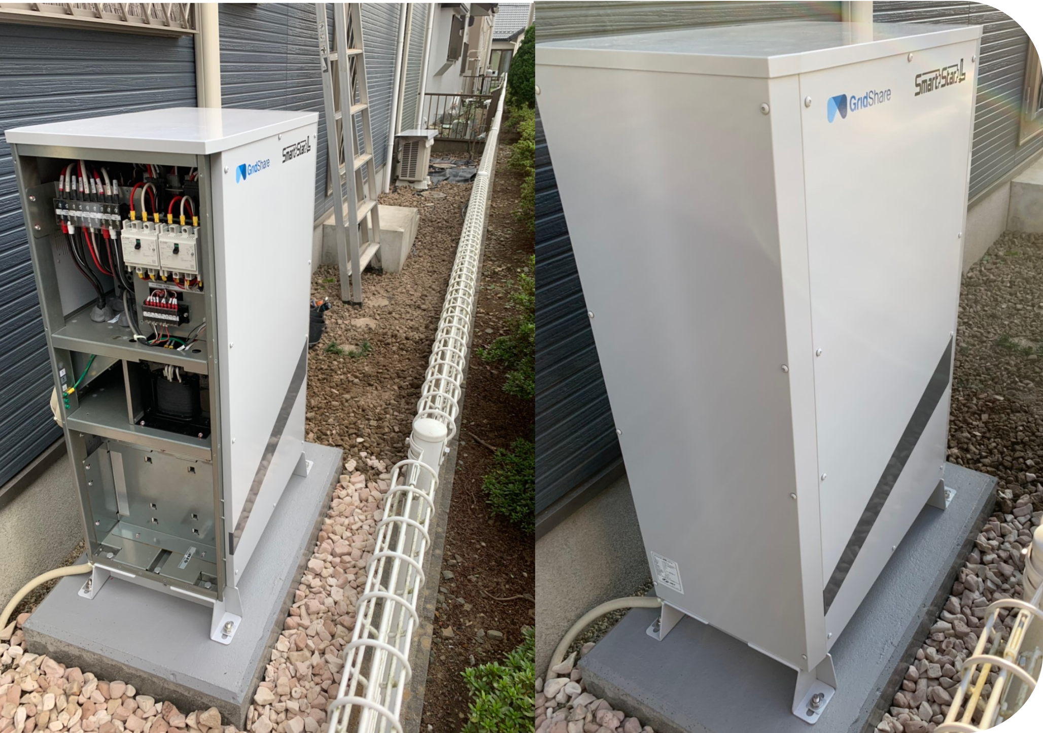 屋外に設置された家庭用蓄電池