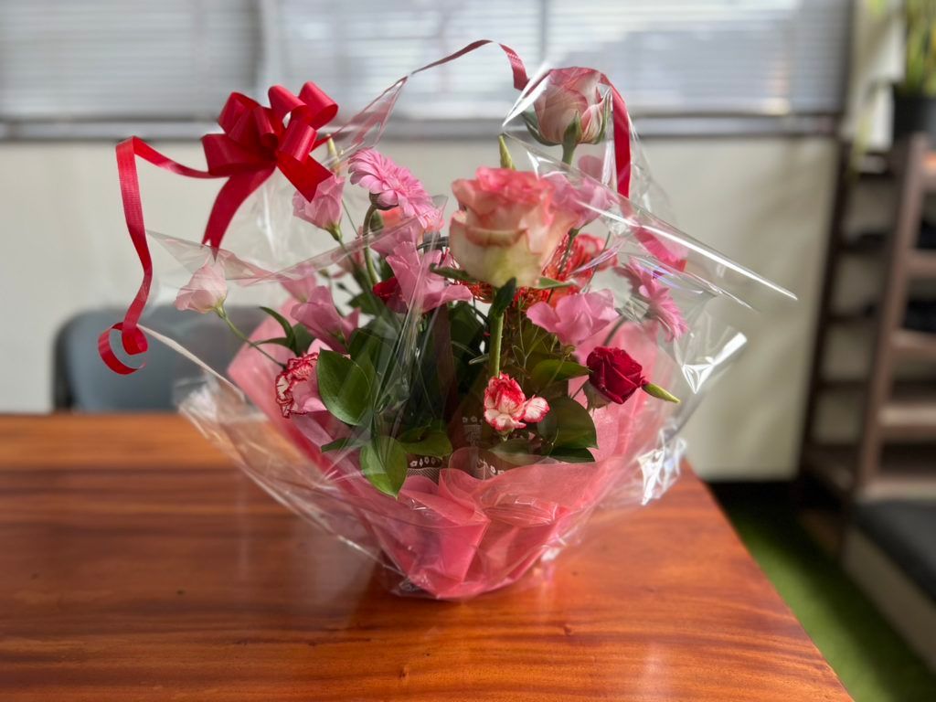 今年も、誕生日に花を頂きました（感謝）